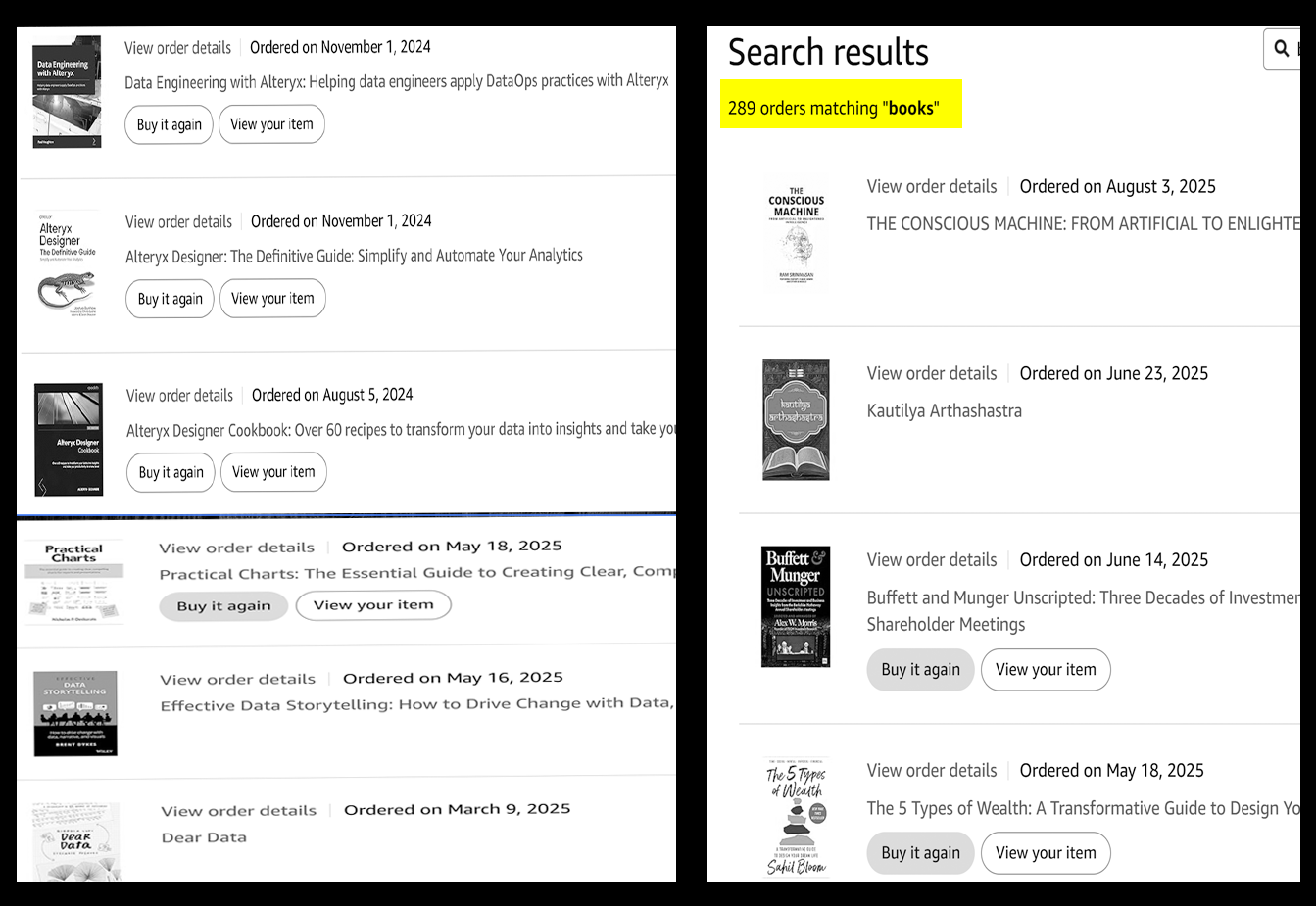 Typical Books I buy